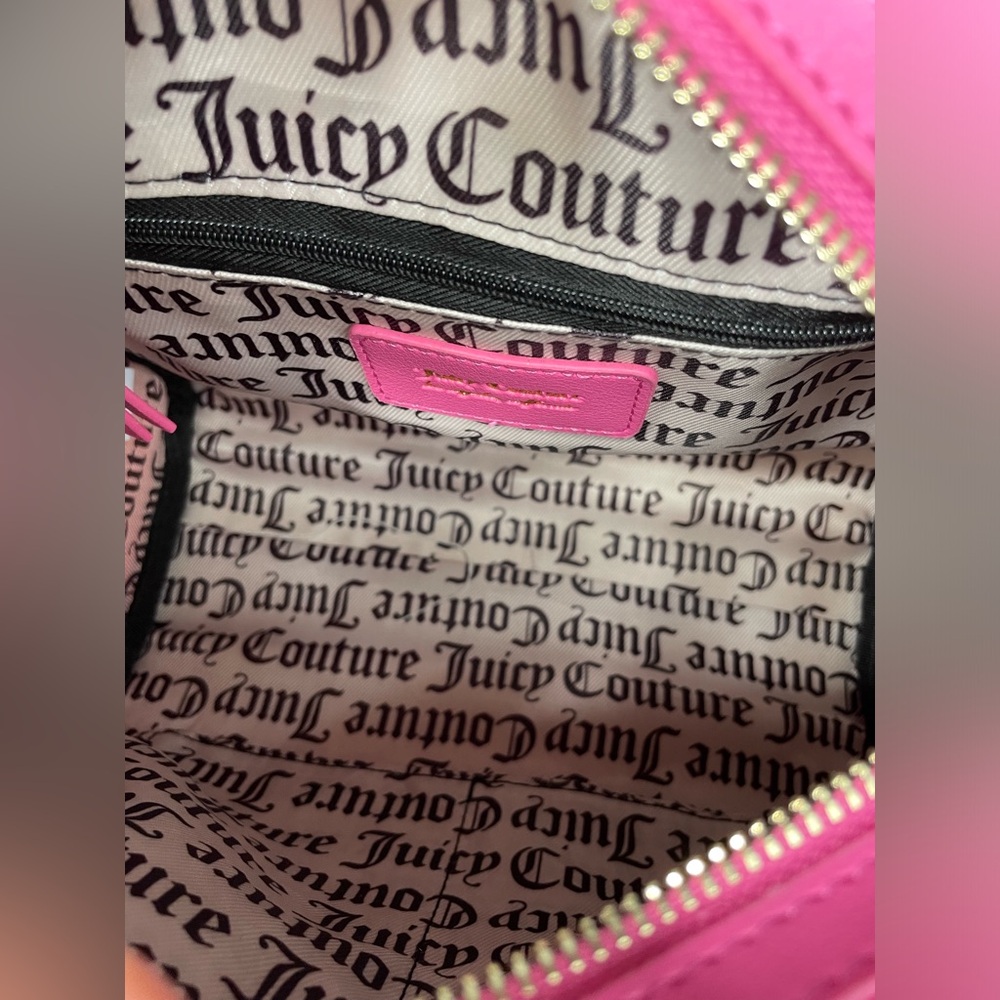 JUICY COUTURE BAG,Juicy Couture Vibrant Pink Heart Crossbody Bag - Picture 6 of 16